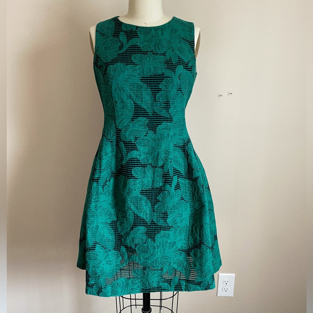 Eva Mendes for New York & Company Green and Black Dress Size 6